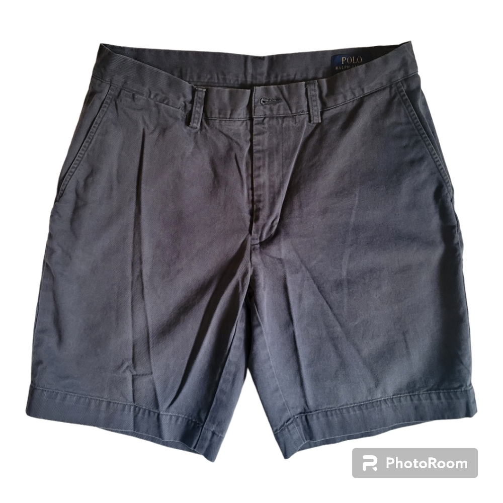 Polo by Ralph Lauren Men's Navy Blue  Classic-Fit Flat-Front Shorts | Size 32W